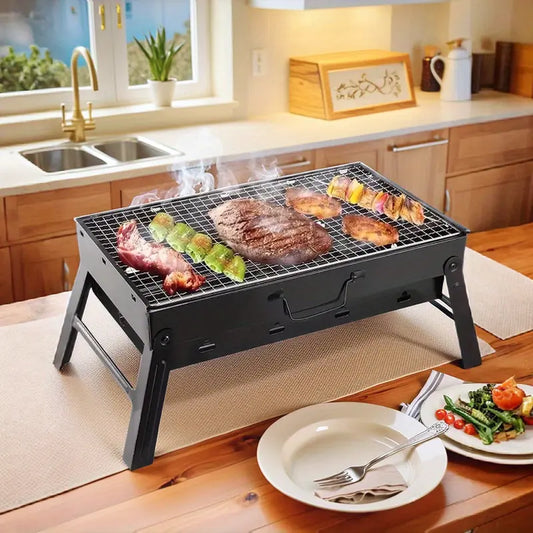 PARRILLA COMPACTA Y RESISTENTE - IDEAL PARA CASA O CAMPO